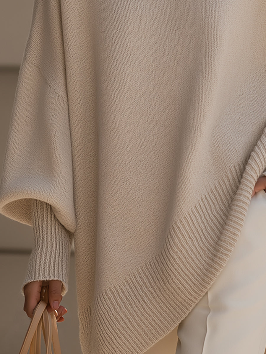 Women's Luxe Oversized Knit Sweater, Draped Silhouette | Elongating Cut, Everyday Layer | 7 Colorways | XS–2XL