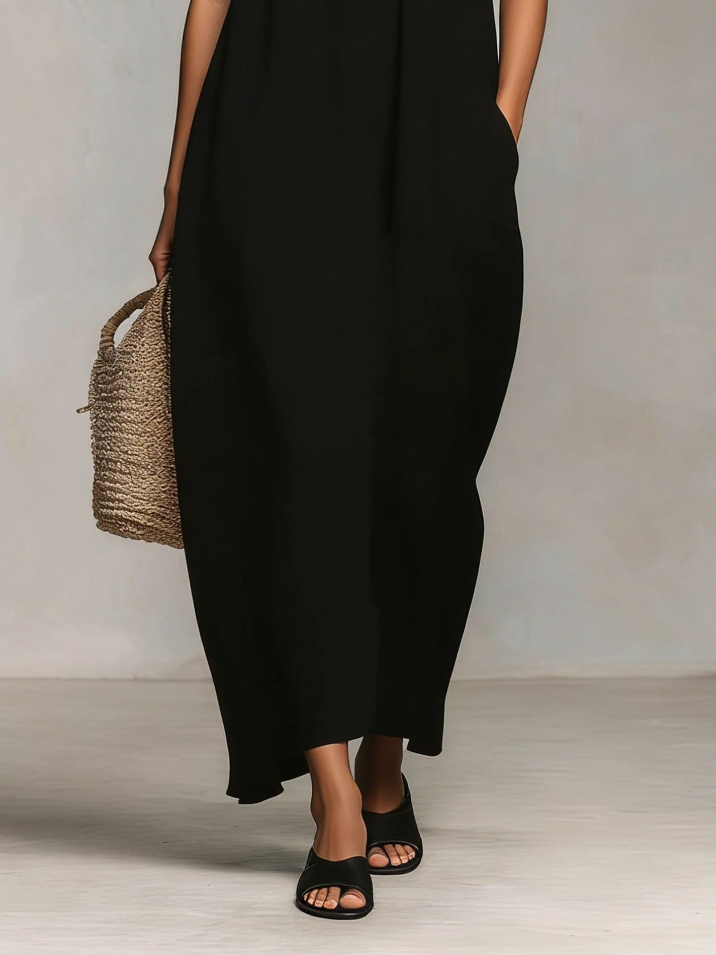 Mitch™ | Maxi Dress with Color Blocks and Spaghetti Straps