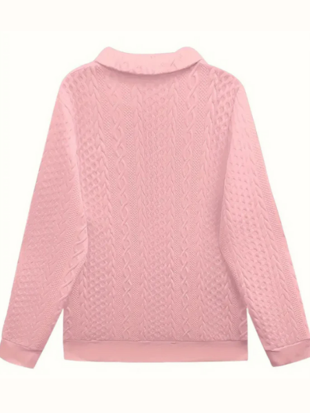 Women's Zip-Up Cable Knit Sweater, Slim Fit | Front Zipper, Structured Knit Pattern | 8 Colorways | S–2XL