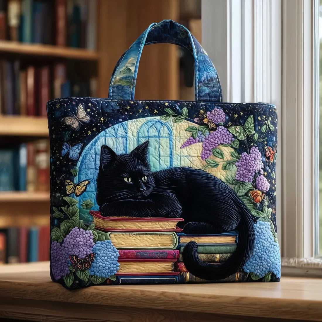 Artisanal Bag™ - Black Cat on Books