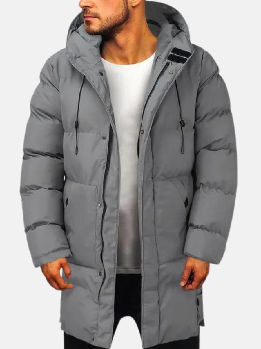 Sam Mens Parka Winter Coat, Padded and Warm in Gray
