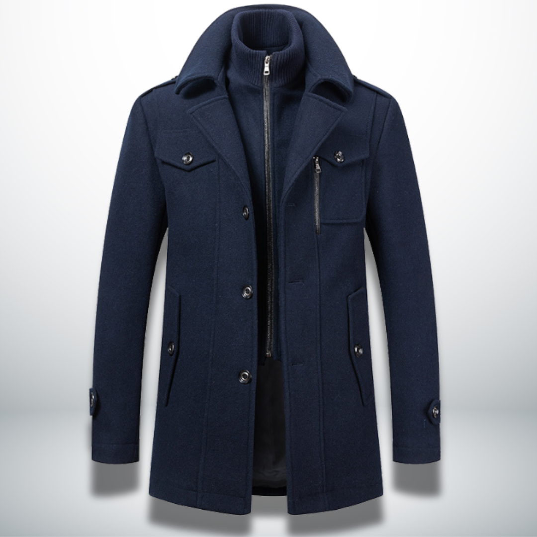 Felix | Herren Smart-Casual Mantel mit Knopfleiste — Klassische Silhouette in 5 Farben M–5XL | Westmere