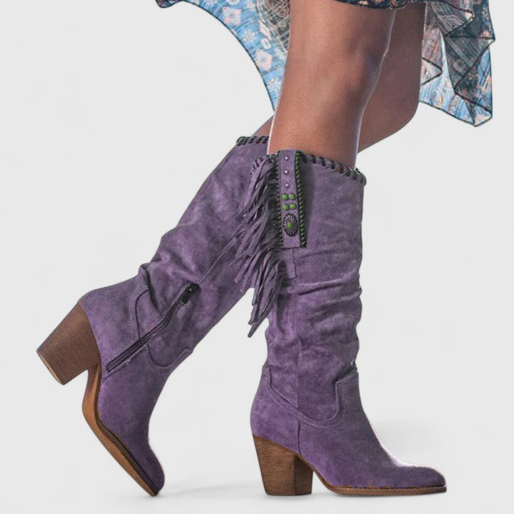 Megyn Womens Boots with Arch Support in Purple