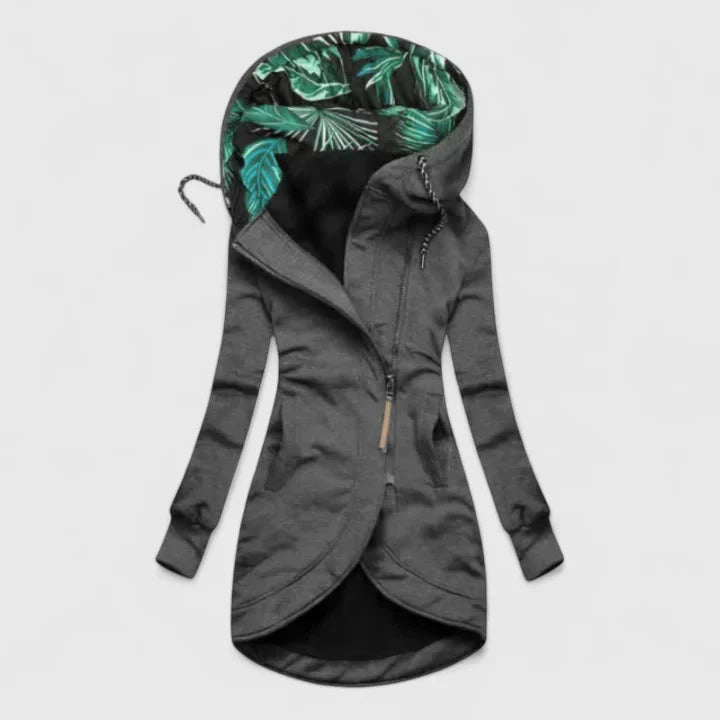 Annalysiah Womens Water-Repellent Windproof Jacket in Gray