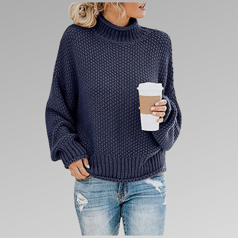 Latoya Womens Knitted Sweater in Blue