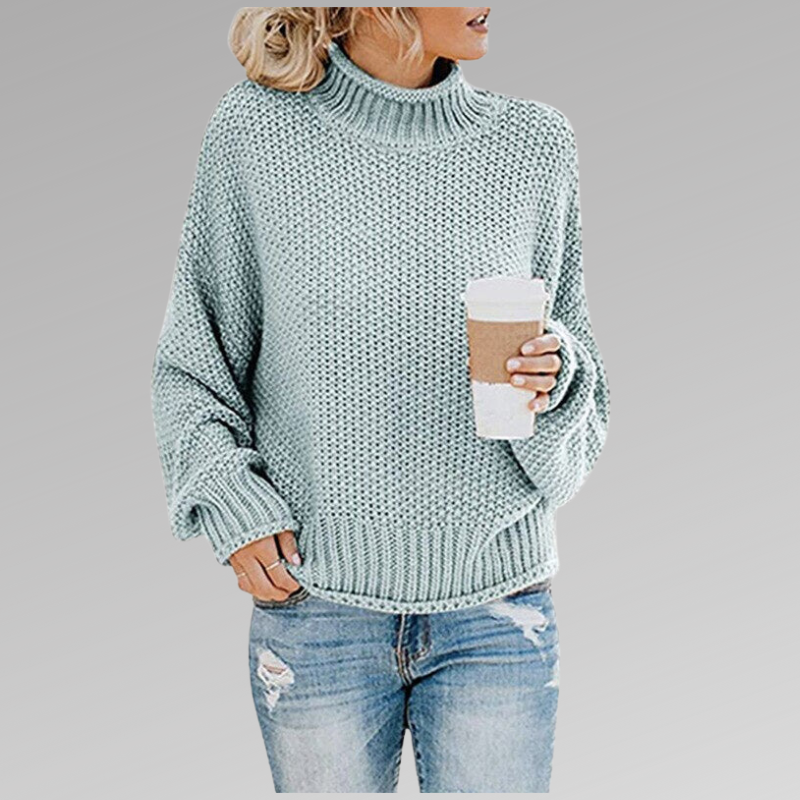 Latoya Womens Knitted Sweater in Baby Blue