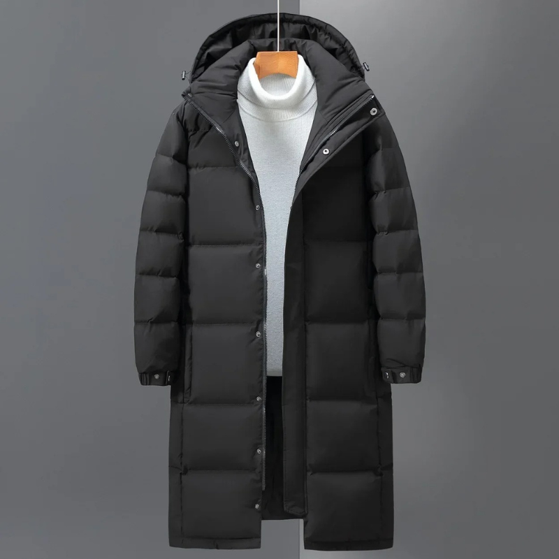 Robert | Herren Langer Steppmantel mit Kapuze — Isolierter Winter-Steppmantel in 3 Farben | Westmere