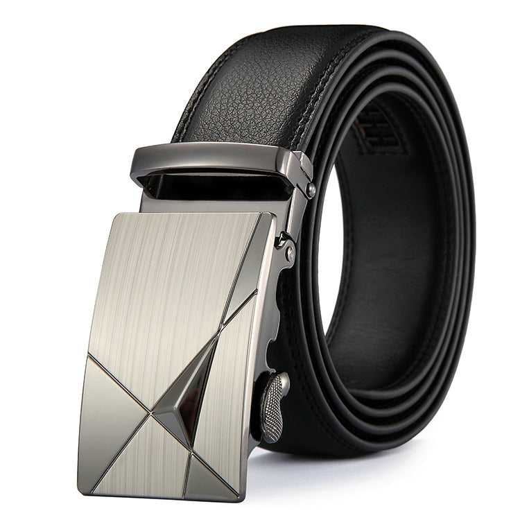 Stefan™ | Men’s Automatic Buckle Leather Belt – Business Casual Style