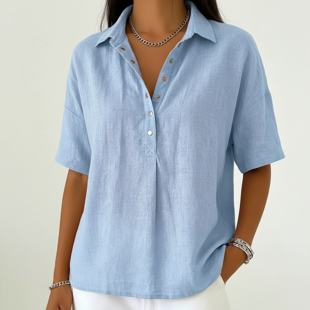 Tessa™ | Blouse with Collar and Button Detail