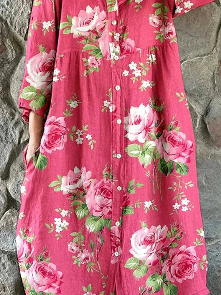 Mathilde™ | Artistic Floral Maxi Dress