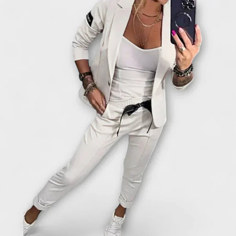 Vionne™ | Elegant Set of Top, Jacket, and Pants
