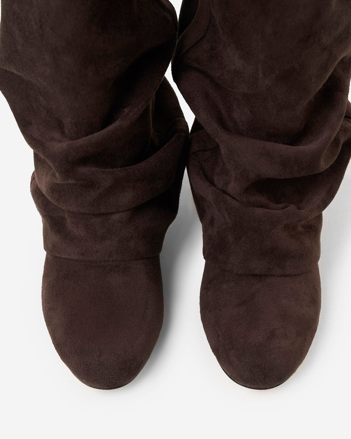Gina Womens Slouchy Knee High Boots with Hidden Heel