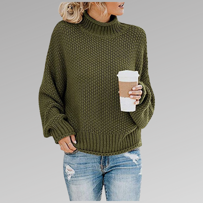 Latoya Womens Knitted Sweater in Green
