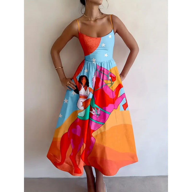 Solavienne™ | Sunset Muse Midi Dress