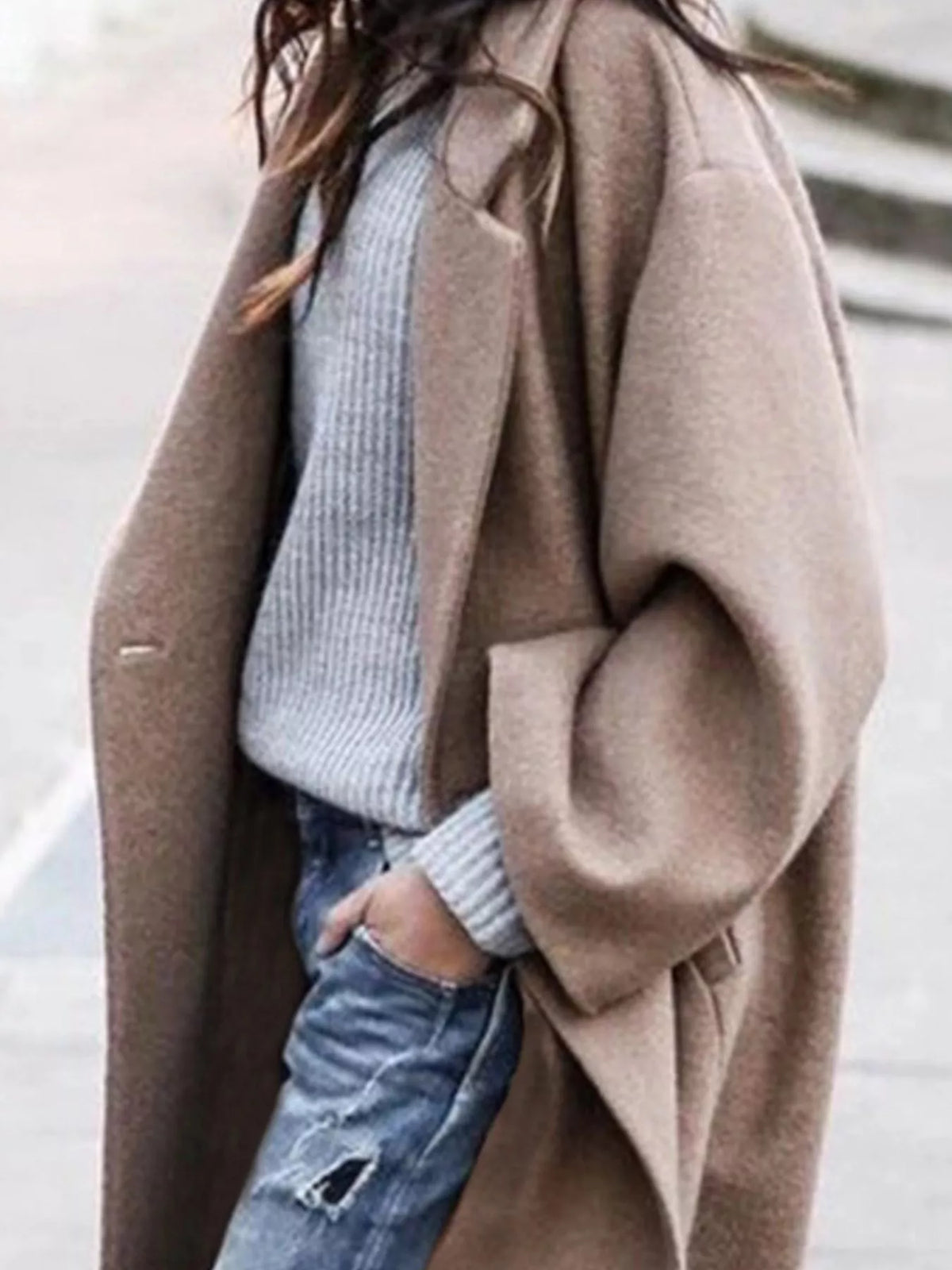 Carly Womens Oversized Long Winter Coat