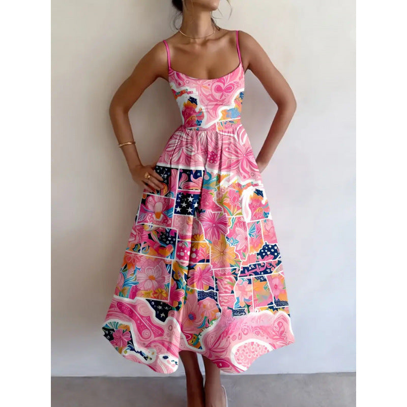 Rosavelle™ | Blush Garden Midi Dress