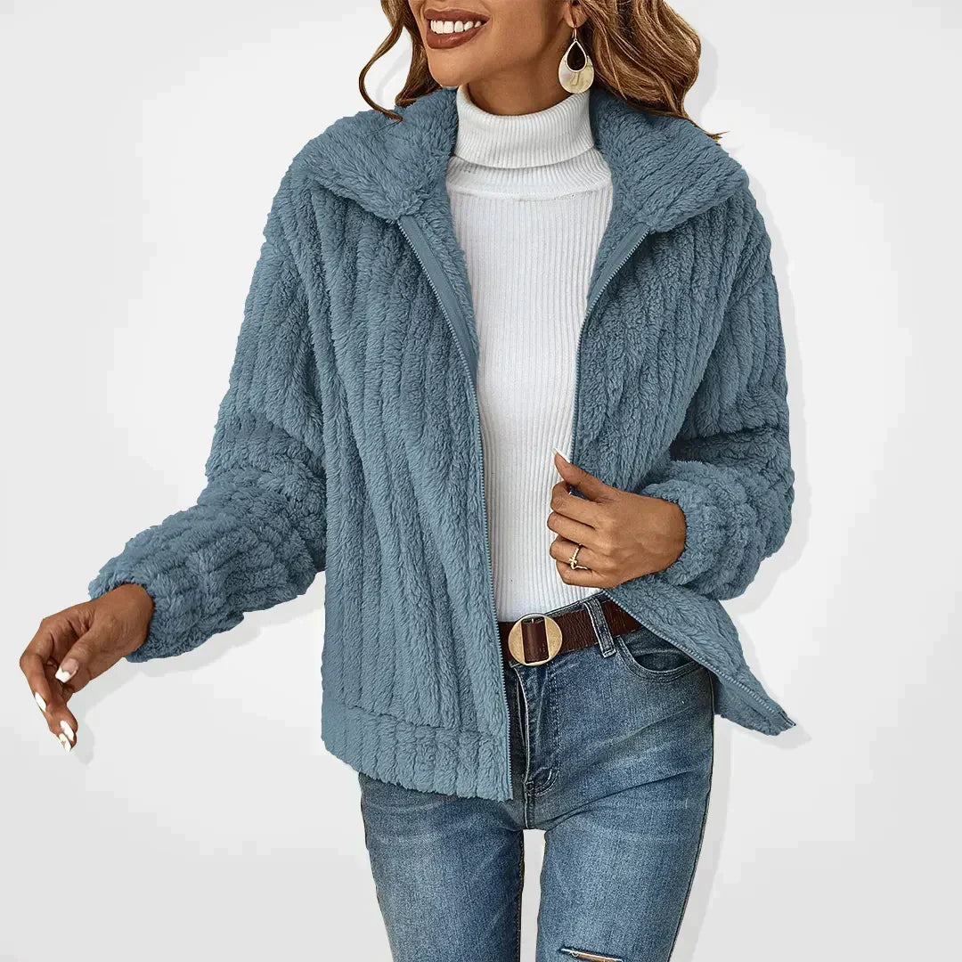 Women's Plush Elegant Jacket, Voluminous Silhouette | Soft-Touch Layer, Confidence-Boosting Fit | 5 Colorways | S–3XL