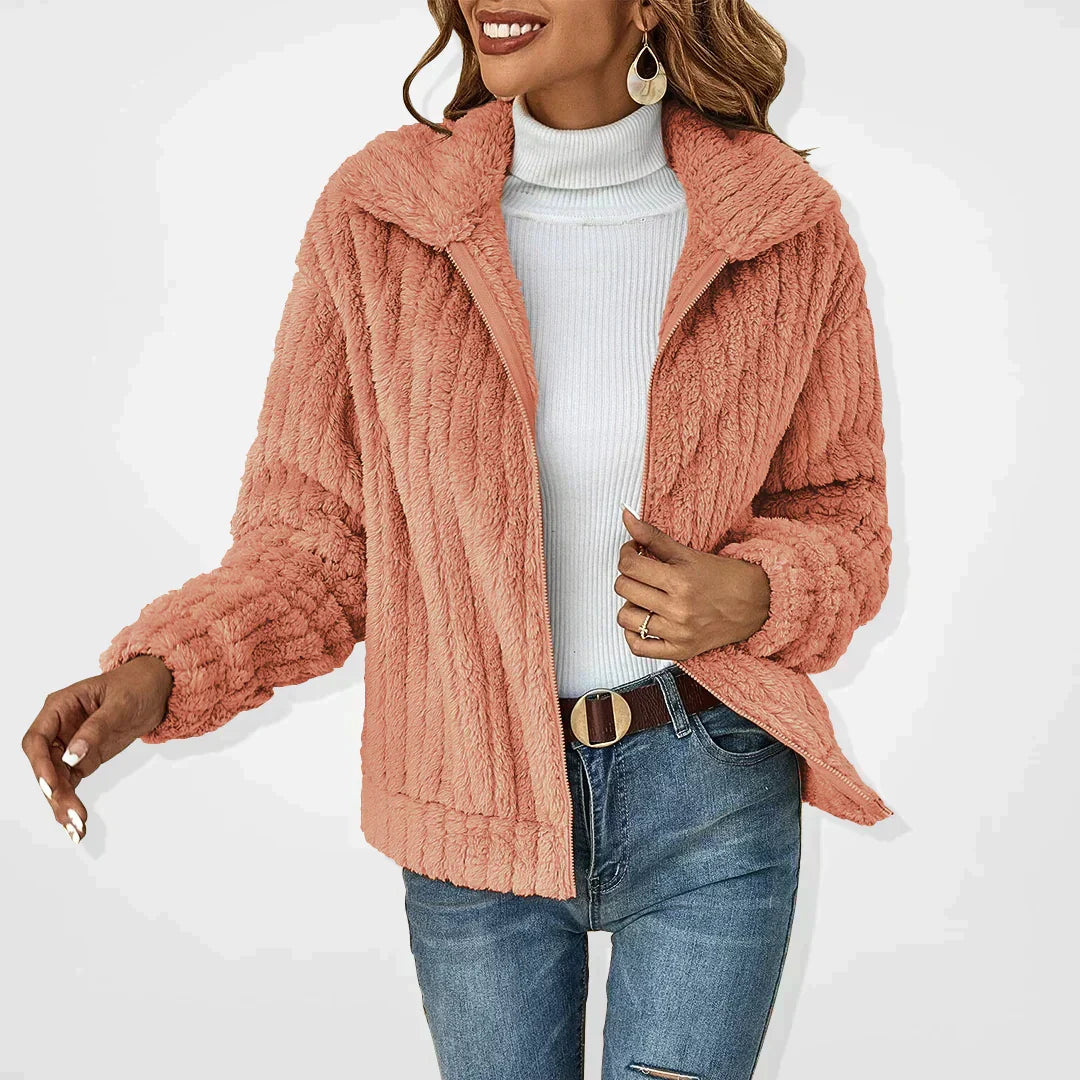Women's Fluffy Cardigan, Oversized Collar | Ultra-Soft Layer, Easy Everyday Cover-Up | 5 Colorways | S–5XL