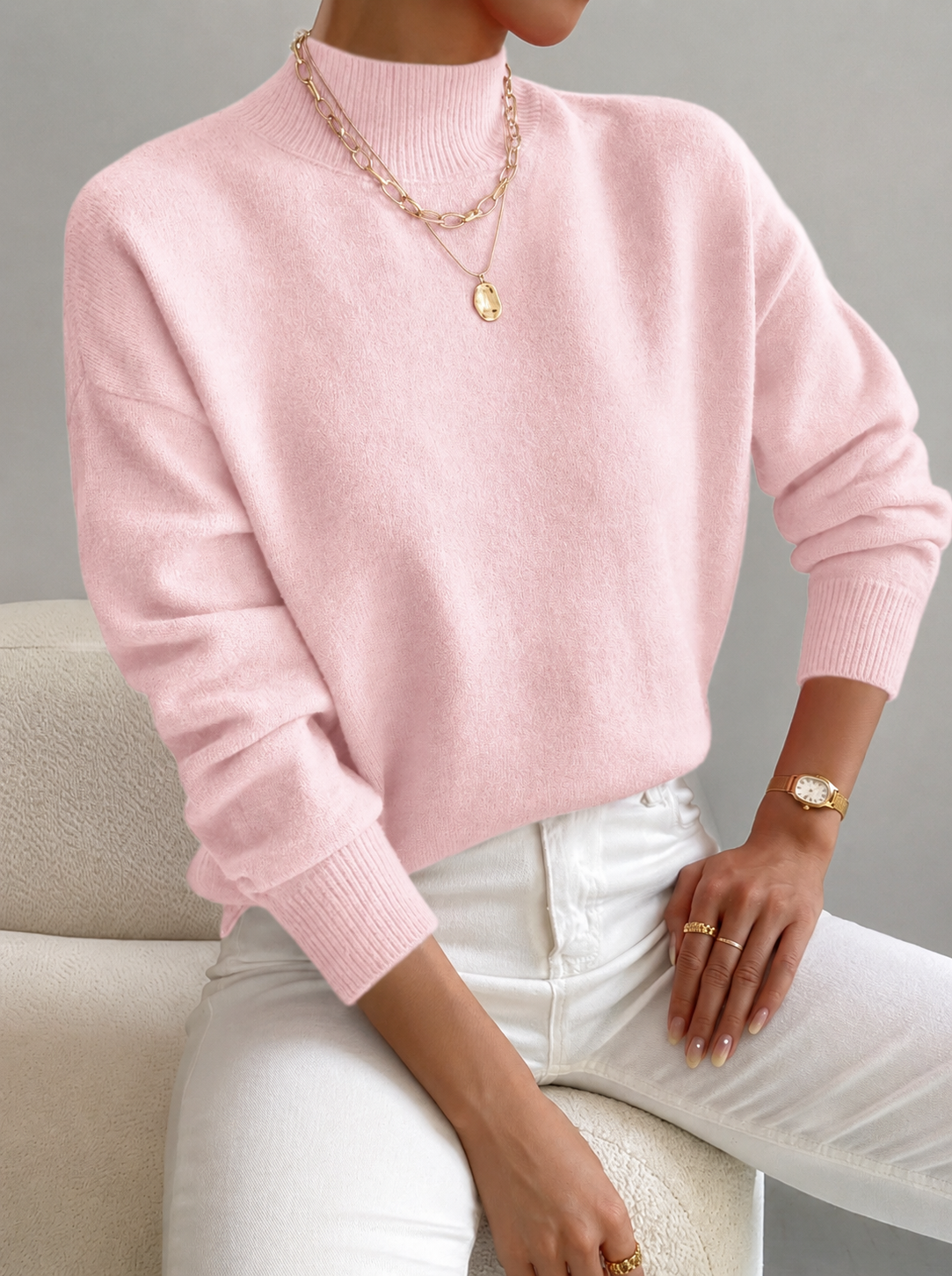 Women's Elegant Turtleneck Sweater, Fitted Silhouette | Elongating Neckline, Cozy Layer | 9 Colorways | S–XL
