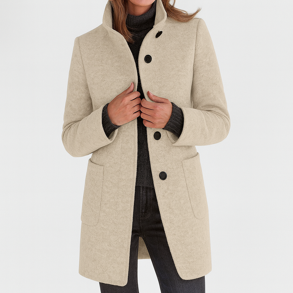 Women's Timeless Tailored Coat, Structured Silhouette | Warm & Versatile Everyday Layer | 11 Colorways | S–6XL