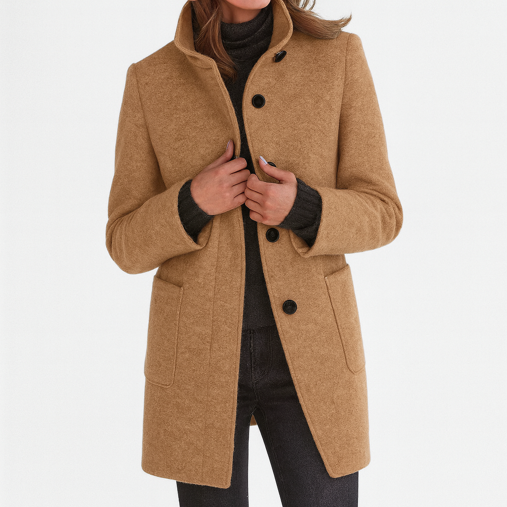 Women's Timeless Tailored Coat, Structured Silhouette | Warm & Versatile Everyday Layer | 11 Colorways | S–6XL
