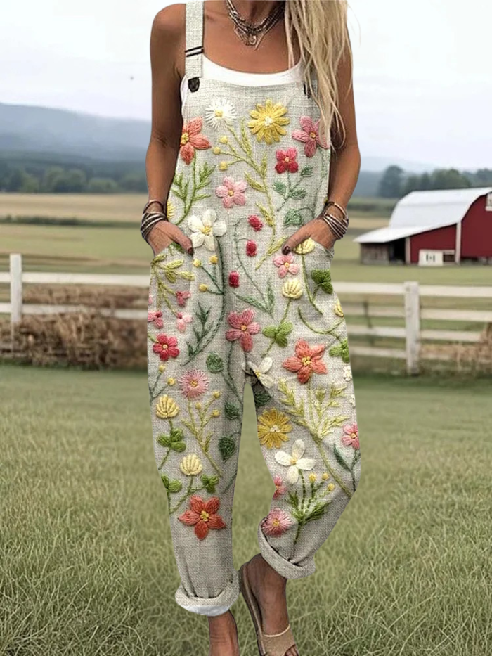 Florence™ | Flower Print Casual Jumpsuit