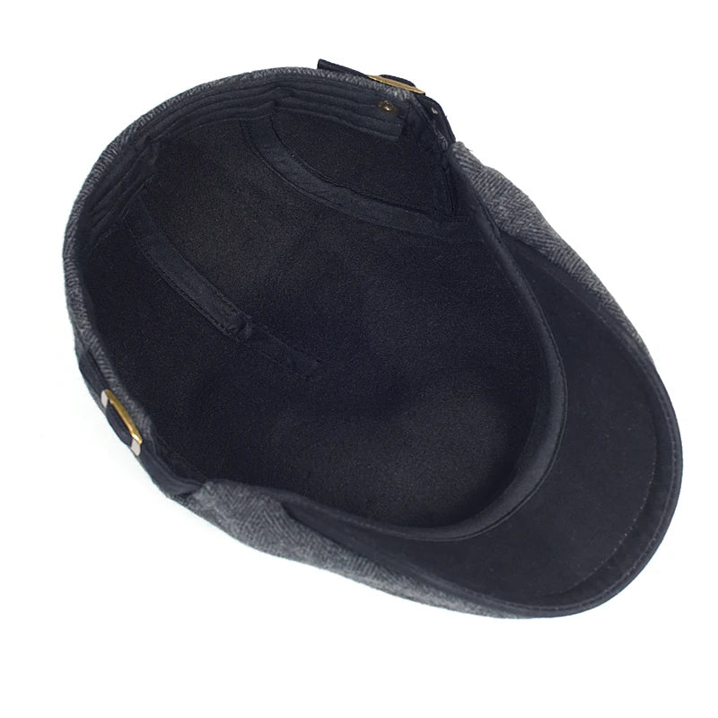 Haven™ | Modern Men's Cap with Herringbone Pattern