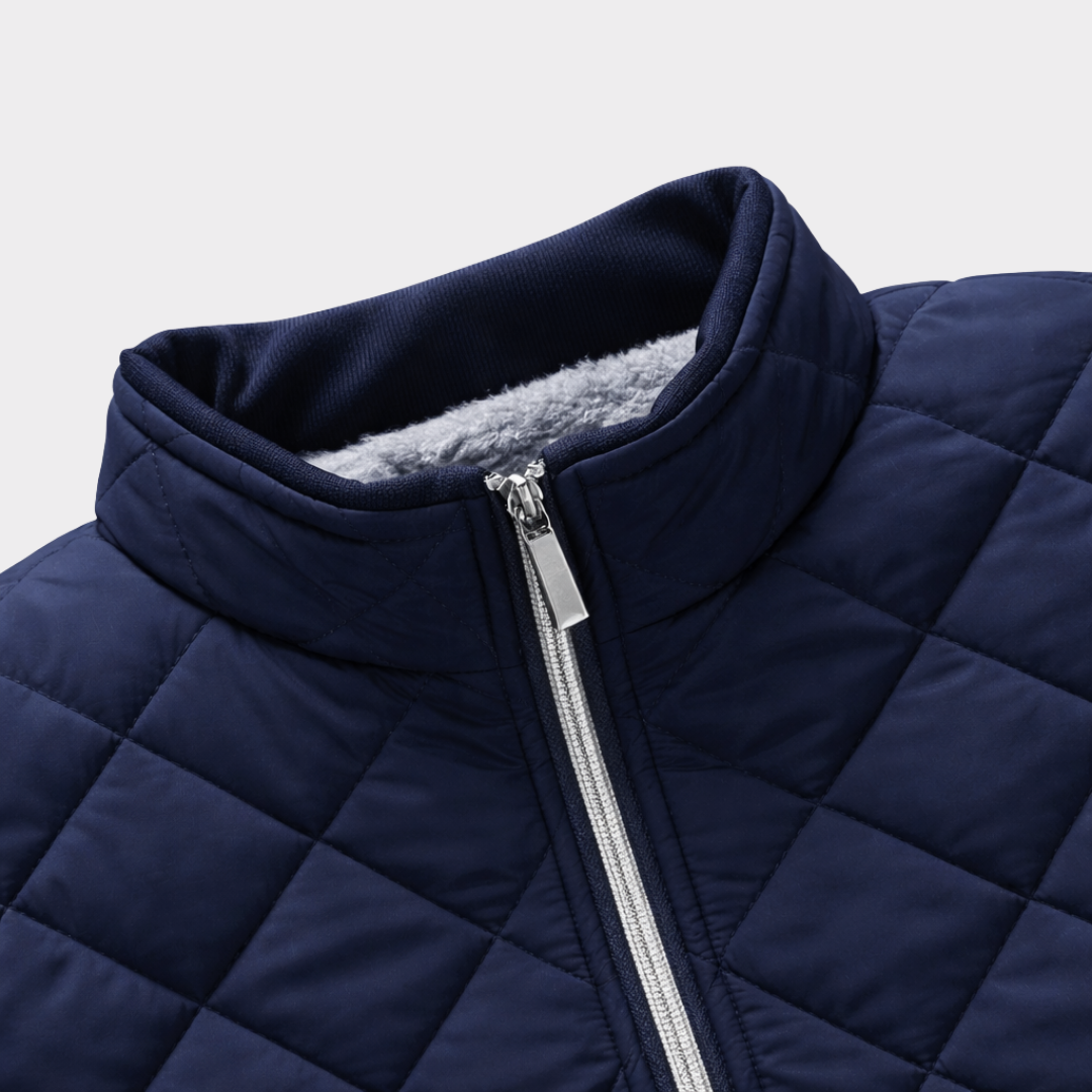 Joseph Mens Quilted Winter Jacket with Stand Collar