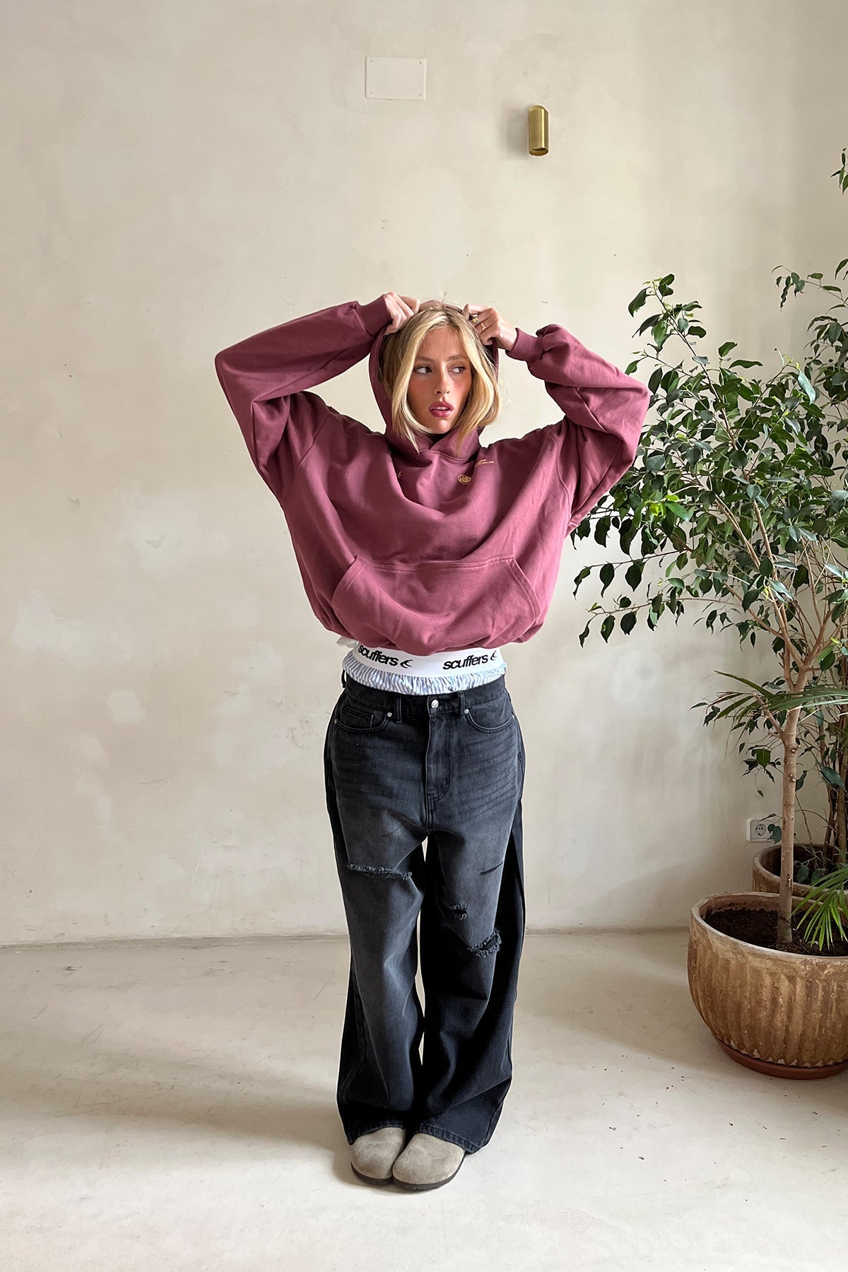 Sarah Womens Oversized Hoodie with Back Print