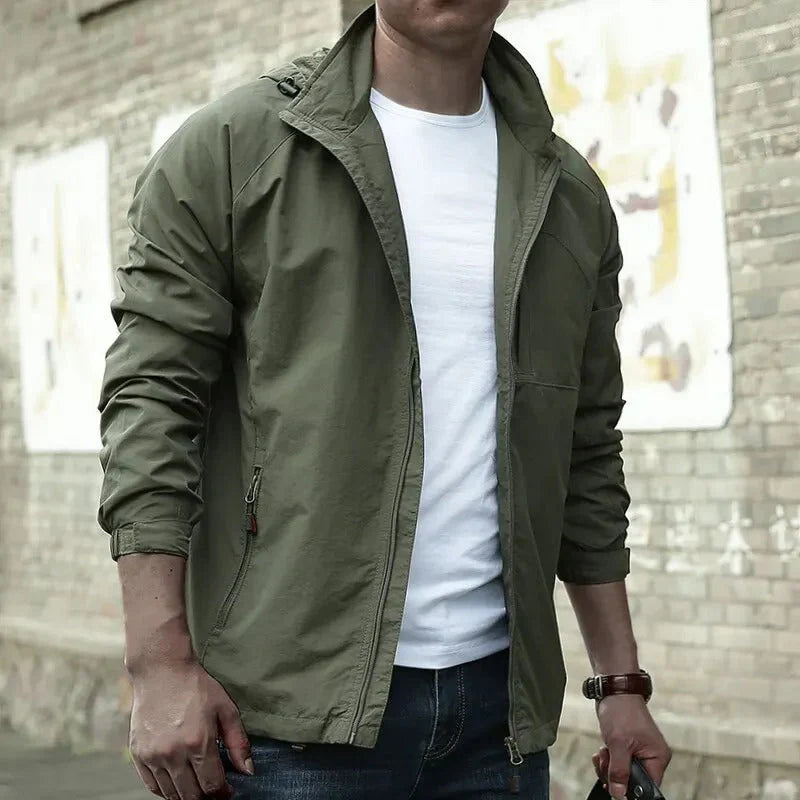 Tobias | Herren Übergangsjacke mit Stehkragen und Zip-Taschen — Smart Casual in 4 Farben M–3XL | Westmere