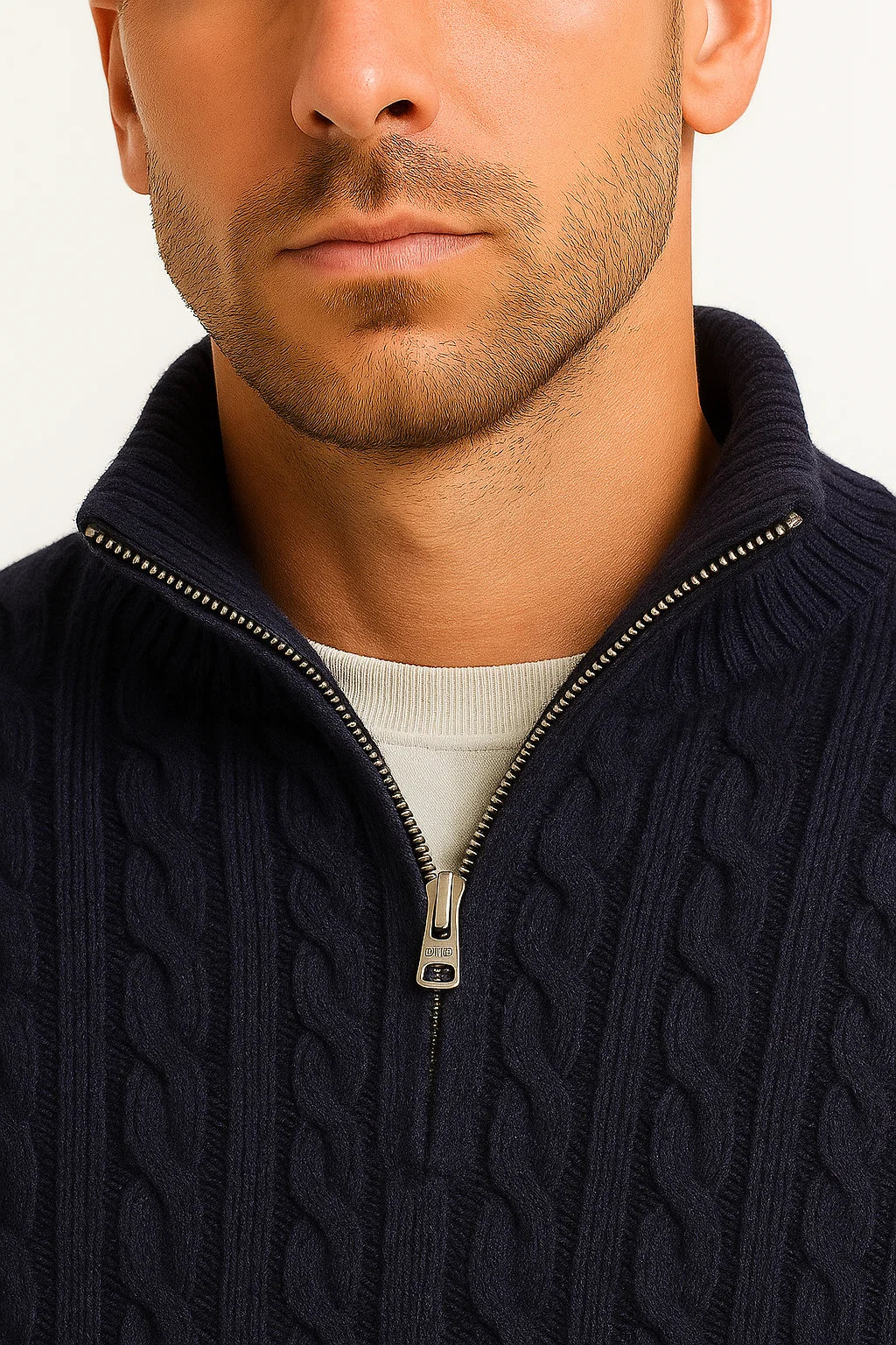Konrad | Herren Frühlings Zopfmuster QZ Strickpullover — Klassische Struktur in 5 Farben | Westmere