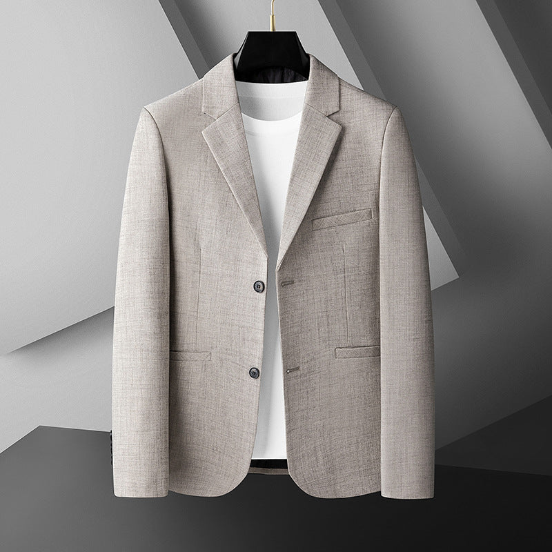 Men's Business Blazer, Tailored Cut | Two-Button Front, Refined Lapel Collar | Beige, Black or Gray | S–XXL