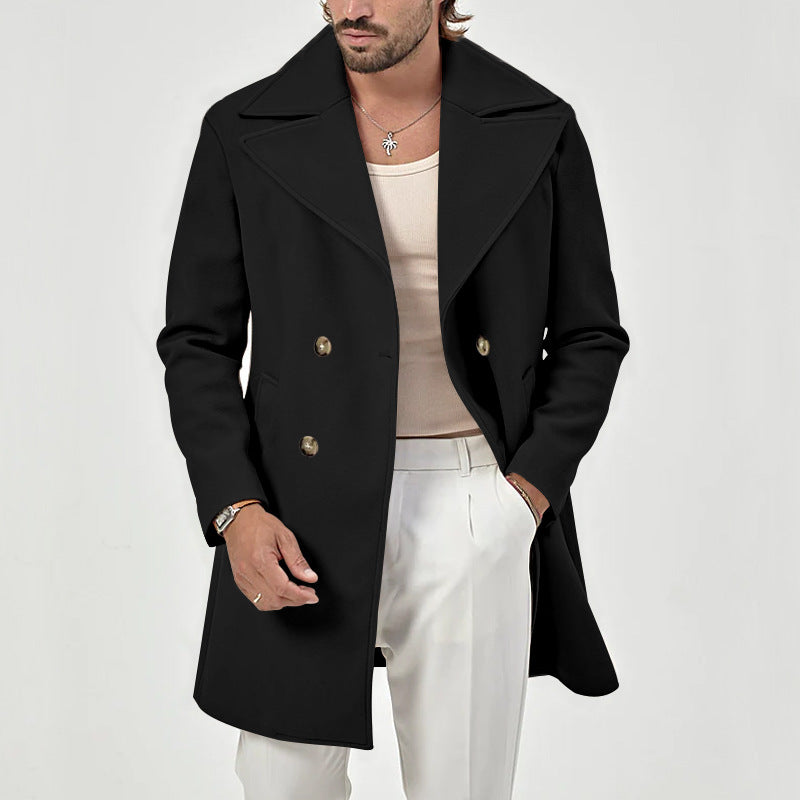 Men's Insulated Wool Blend Coat, HeatLock Lining | Lapel Collar, Button Front & Side Pockets | 4 Colorways | S–XXL