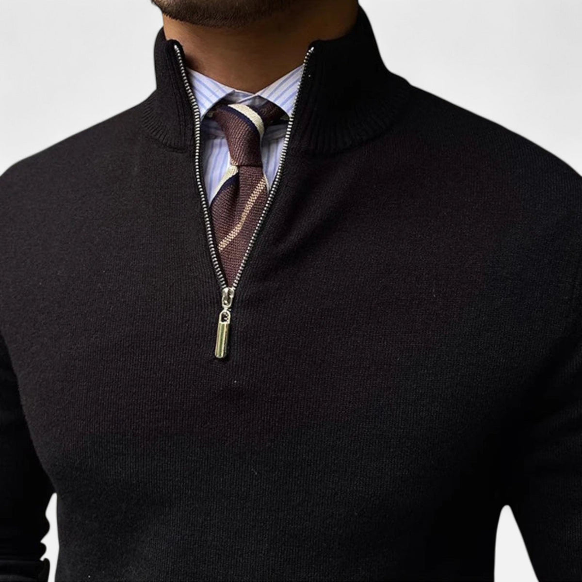Benjamin | Herren Frühlings Half-Zip Pullover — Zeitloses Design mit Stehkragen in 3 Farben | Westmere