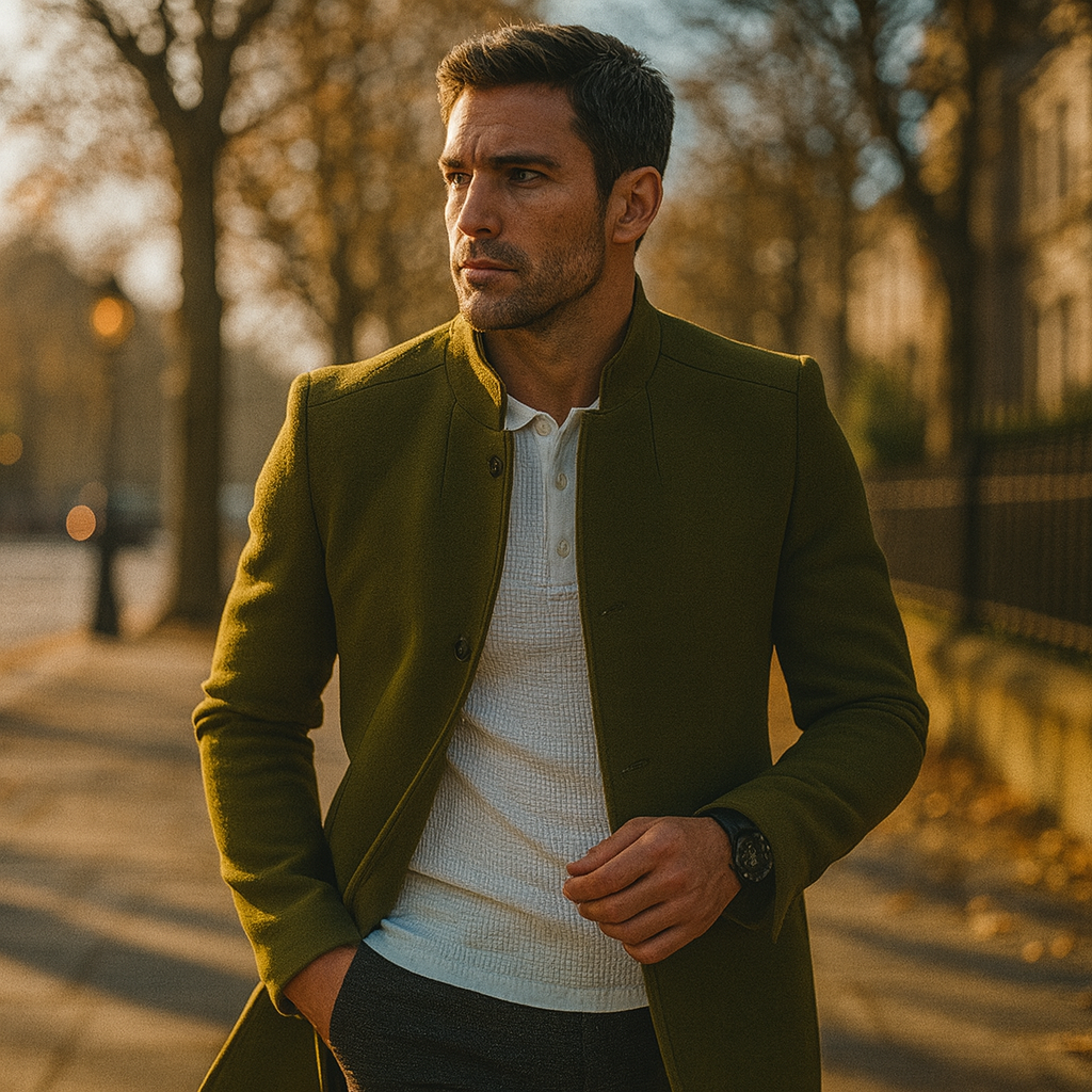 Elias | Herren Frühjahrs Casual Mantel — Leichter Übergangsmantel mit Fronttaschen in 5 Farben | Westmere
