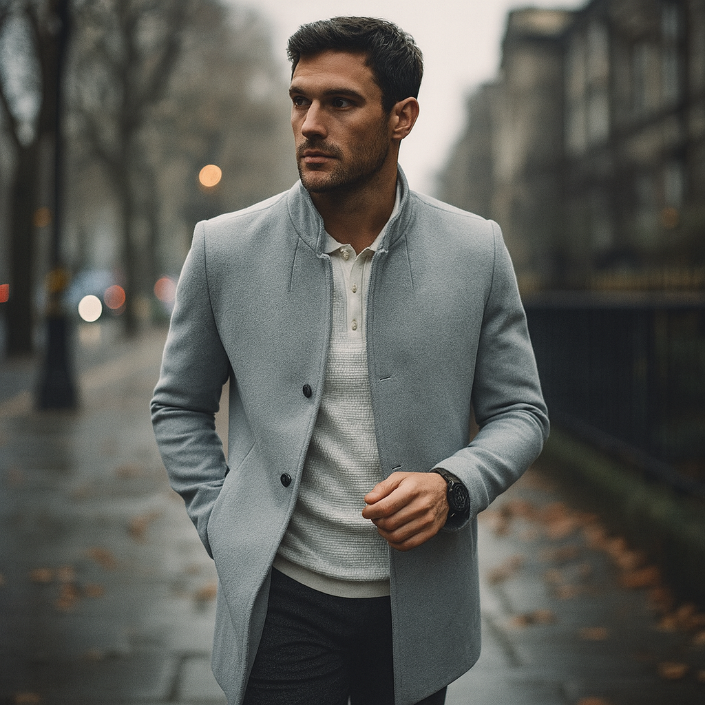 Elias | Herren Frühjahrs Casual Mantel — Leichter Übergangsmantel mit Fronttaschen in 5 Farben | Westmere