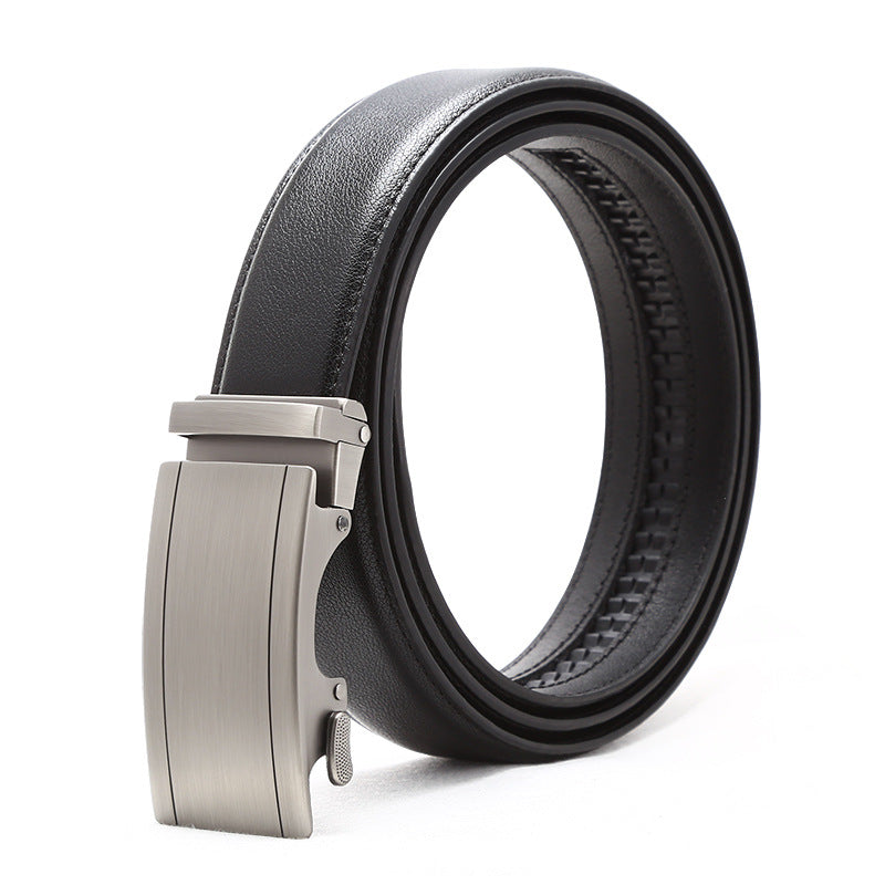 Reece™ | Men’s Cowhide Leather Belt – Automatic Buckle Business Style