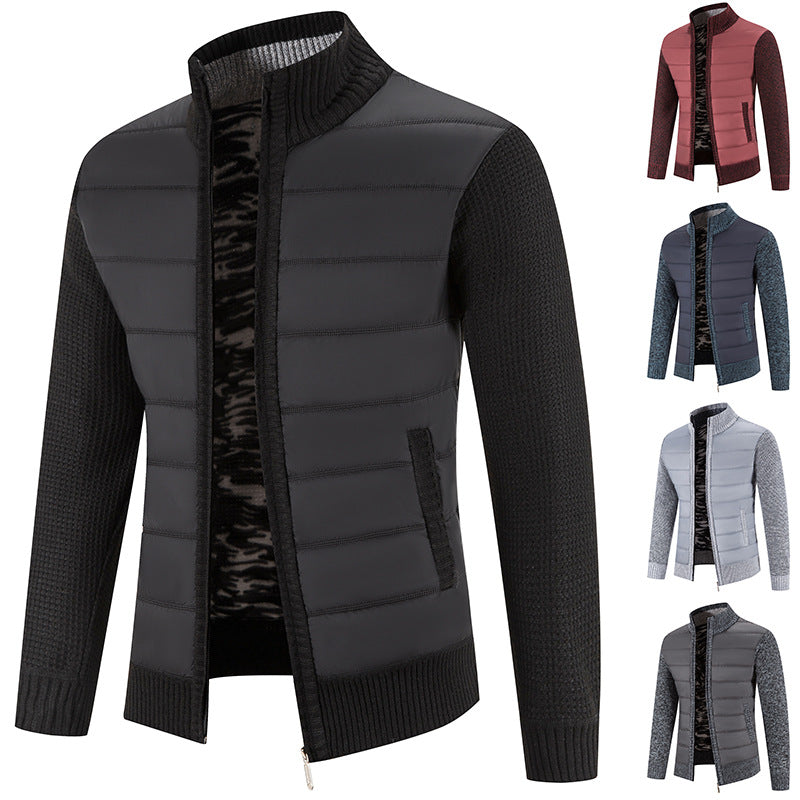 Bruno | Herren Bomberjacke mit Steppfront und Strickärmeln — Modern Bomber in 5 Farben M–3XL | Westmere