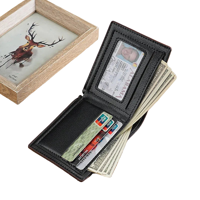 Vale™ | Crocodile Pattern Leather Business Wallet