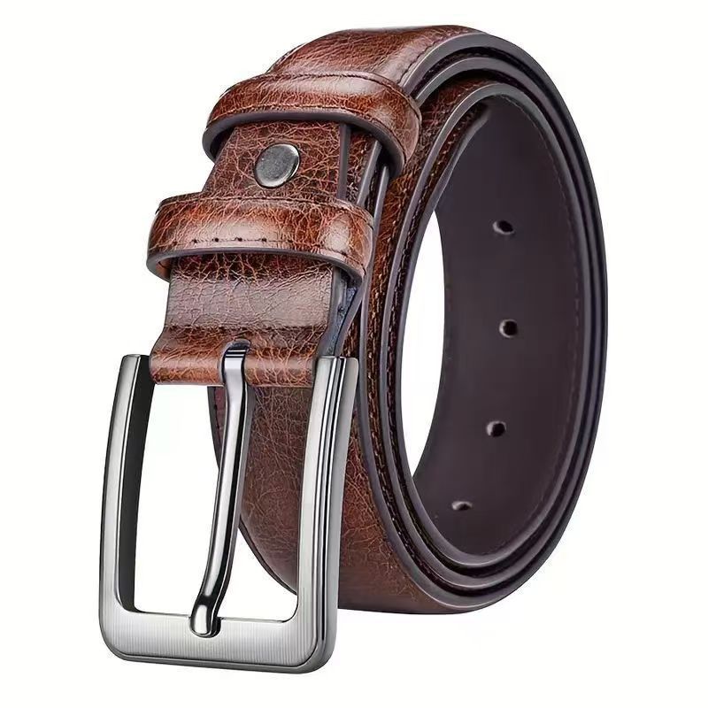 Khalil™ | Leather Belt – Classic Pin Buckle Business Style