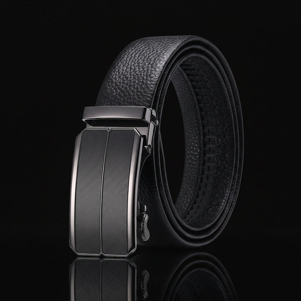 Nigel™ | Men’s Genuine Cowhide Leather Belt – Automatic Buckle