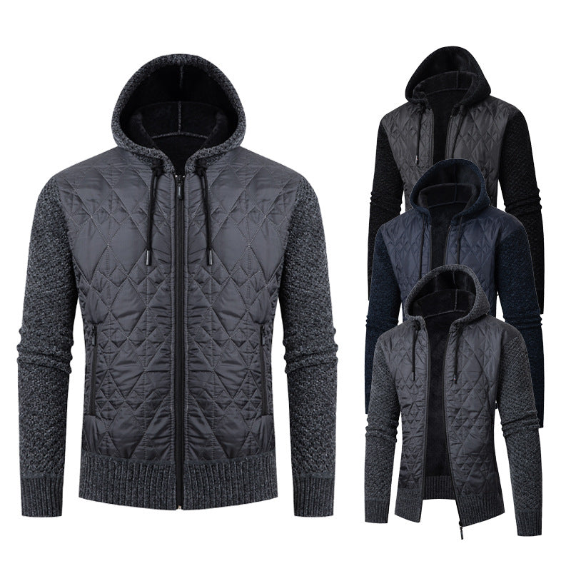 Konstantin | Herren Kapuzenjacke mit Wattierung und Teddyfutter — Warme Puffer in 3 Farben M–3XL | Westmere