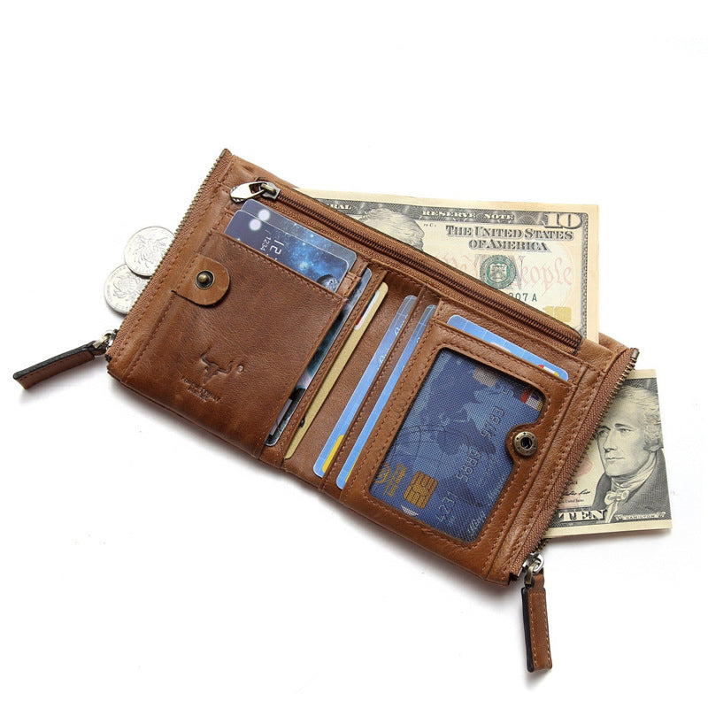 Morgan™ | Master Craftsman Leather Wallet – Zipper Coin Pocket
