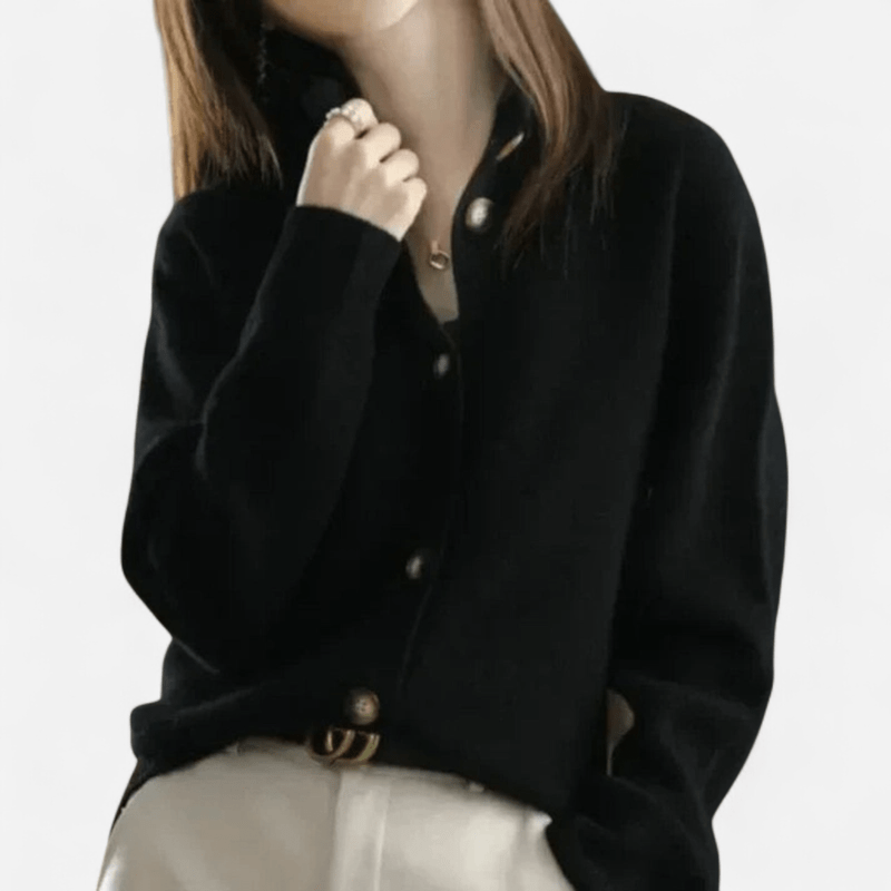 Jennifer Womens Cashmere Cardigan, Button Front