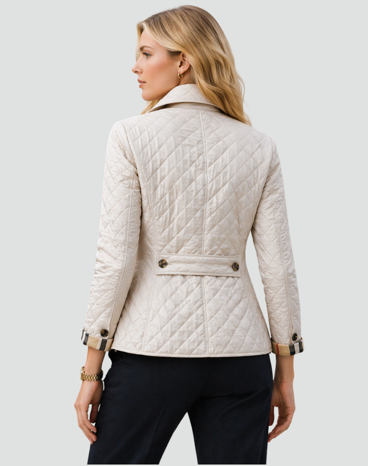 Jasmine Womens Quilted Puffer Jacket with Diamond Stitching