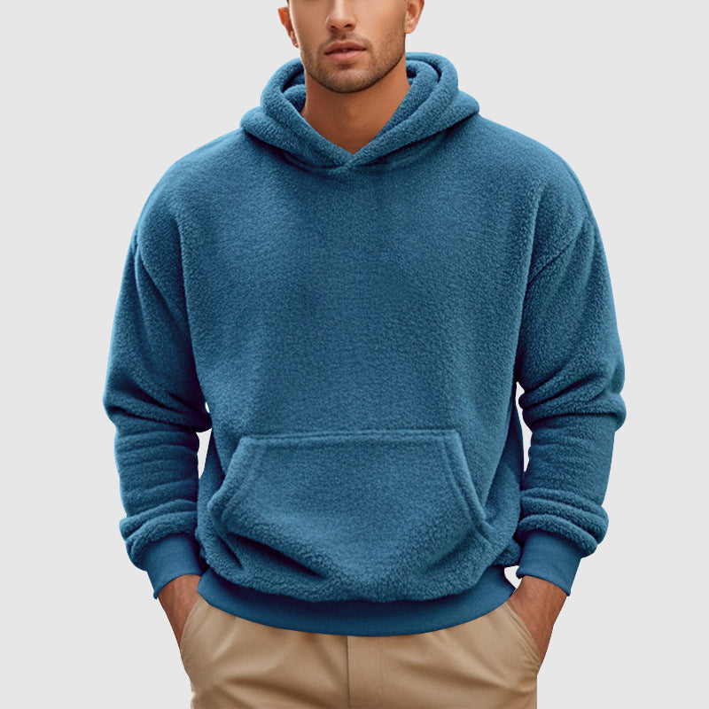 Men's Fleece Hoodie with Kangaroo Pocket | Relaxed Hood, Ribbed Cuffs & Hem | 5 Colorways + Bundle | S–XXL