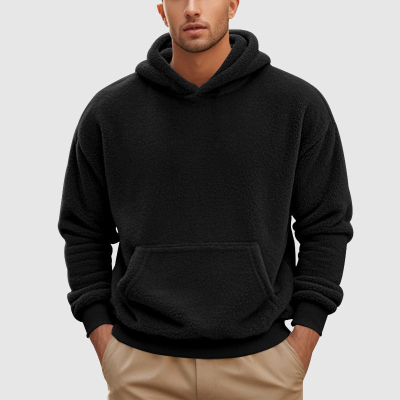 Men's Fleece Hoodie with Kangaroo Pocket | Relaxed Hood, Ribbed Cuffs & Hem | 5 Colorways + Bundle | S–XXL