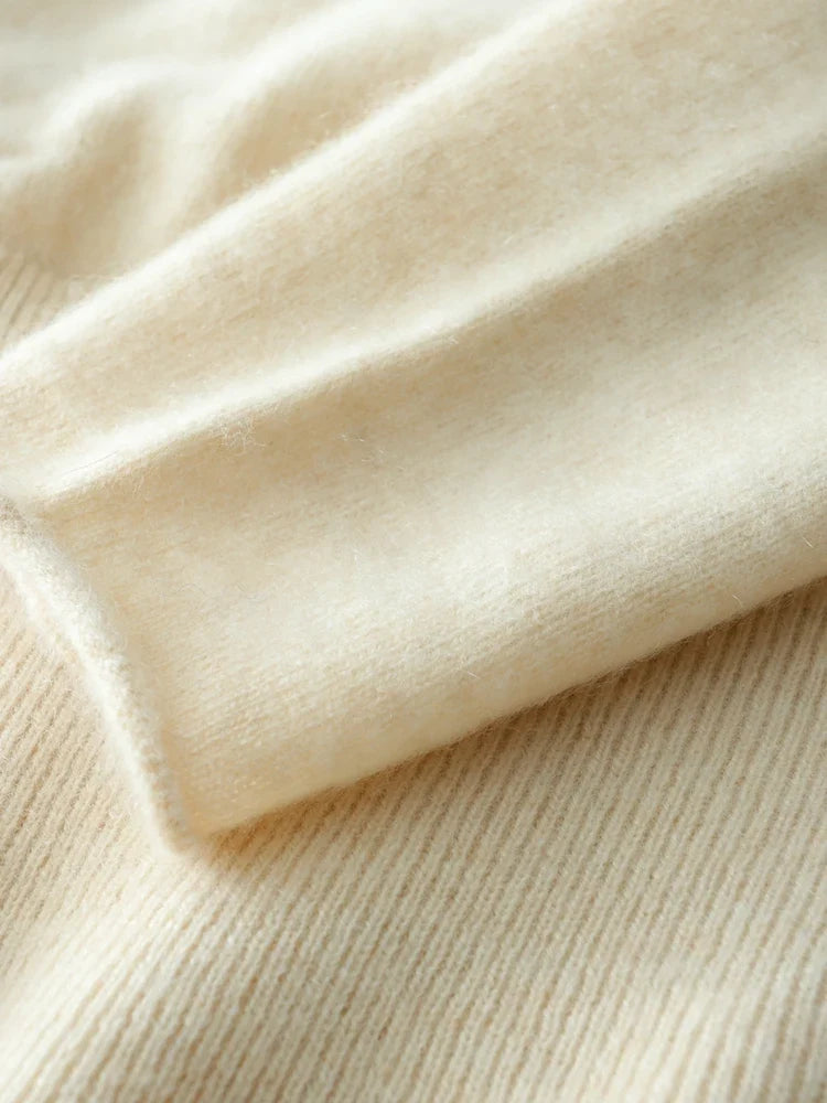 Teresa Womens Cashmere Sweater with Crossover Collar