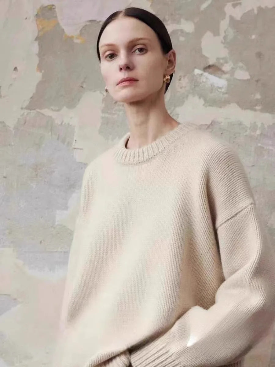 Deanna Womens Pure Cashmere Oversized Sweater