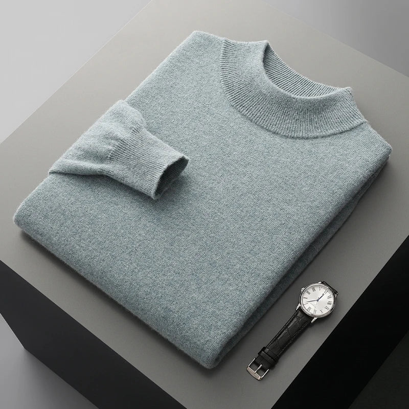 Kirk - Cashmere sweater with stand-up collar